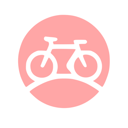 Bicycle Circle Negative Space Logo #ffa6a6