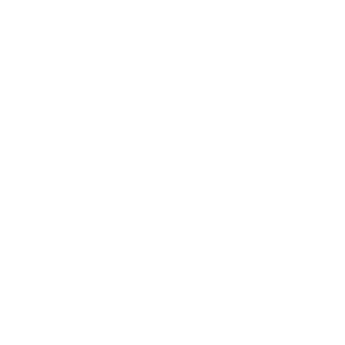 Bicycle Circle Negative Space Logo #ffffff