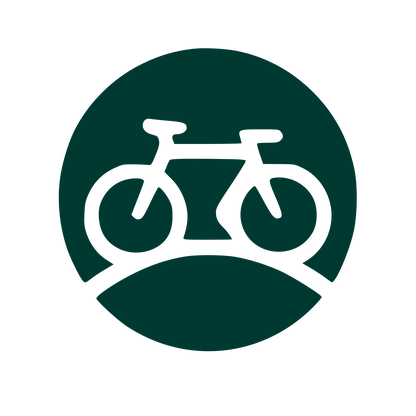 Bicycle Circle Negative Space Logo #003932
