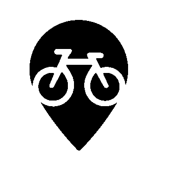 Bicycle Map Pin Logo