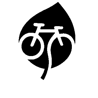 Bicycle Leaf Negative Space Logo