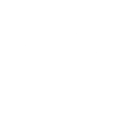 Bicycle Leaf Negative Space Logo #ffffff