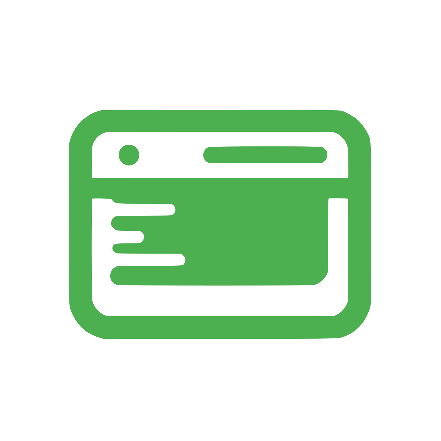 Web Browser Interface Logo #4CAF50