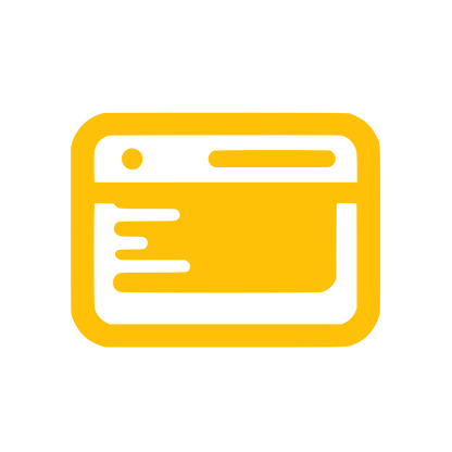 Web Browser Interface Logo #FFC107
