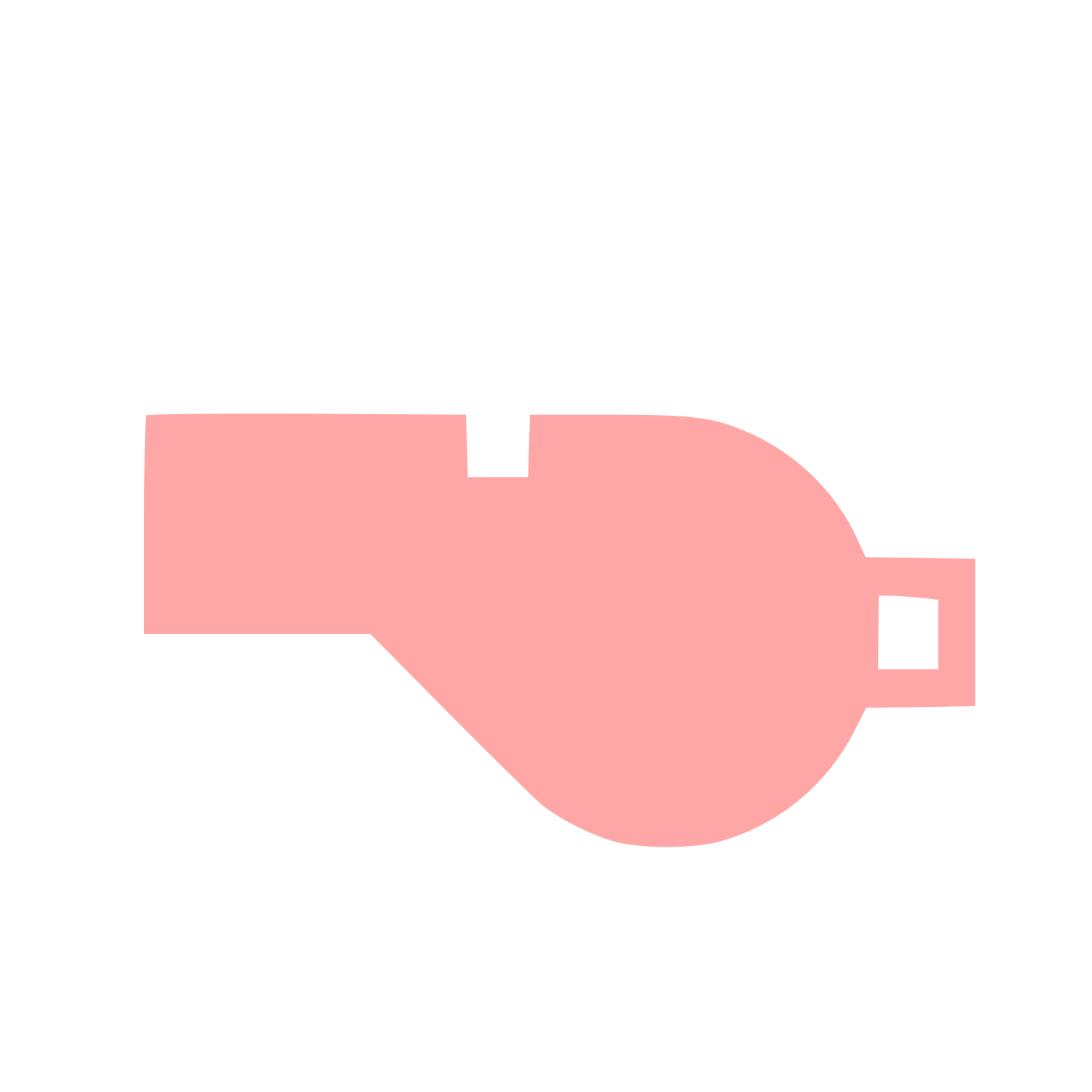 Whistle Silhouette Logo #ffa6a6