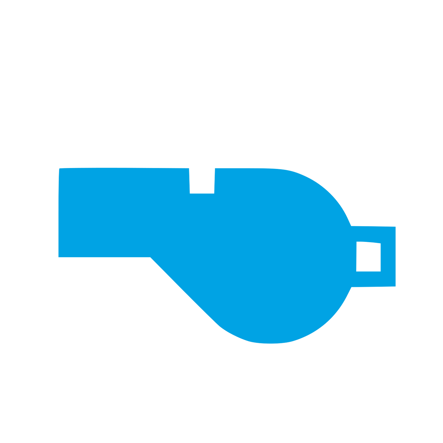 Whistle Silhouette Logo #00a3e4
