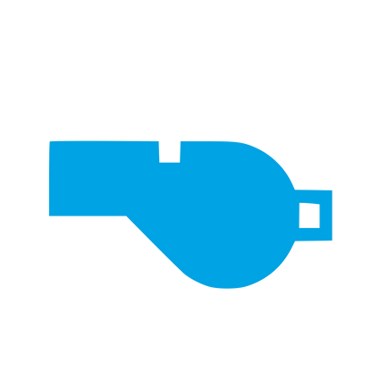 Whistle Silhouette Logo #00a3e4