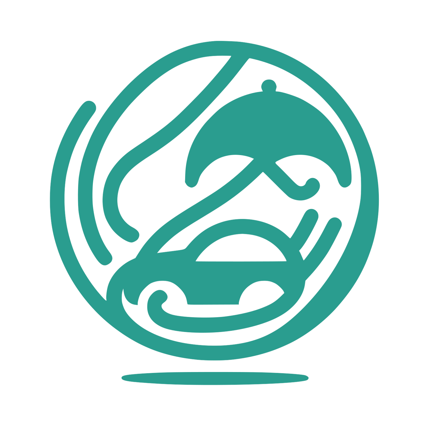 Circular Umbrella Logo #2A9D8F