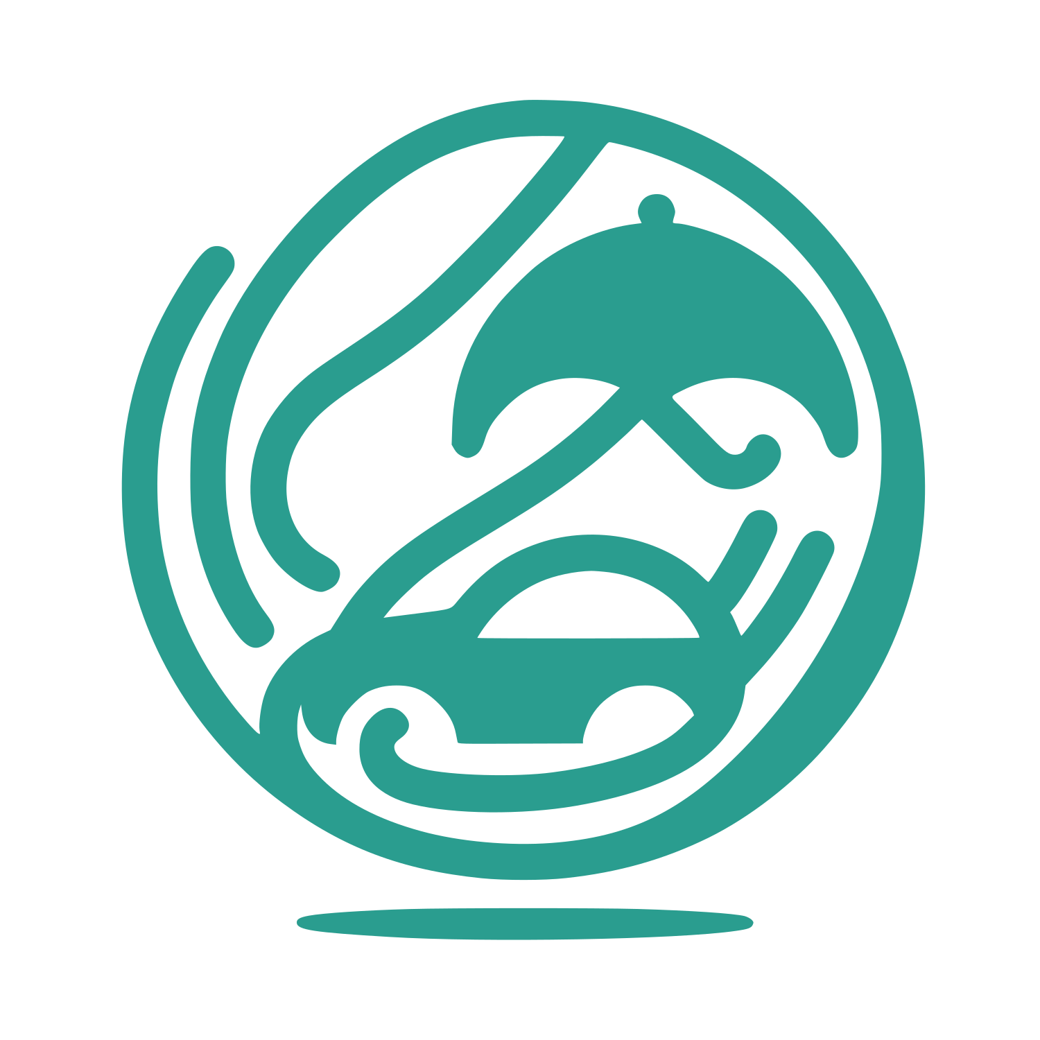 Circular Umbrella Logo #2A9D8F