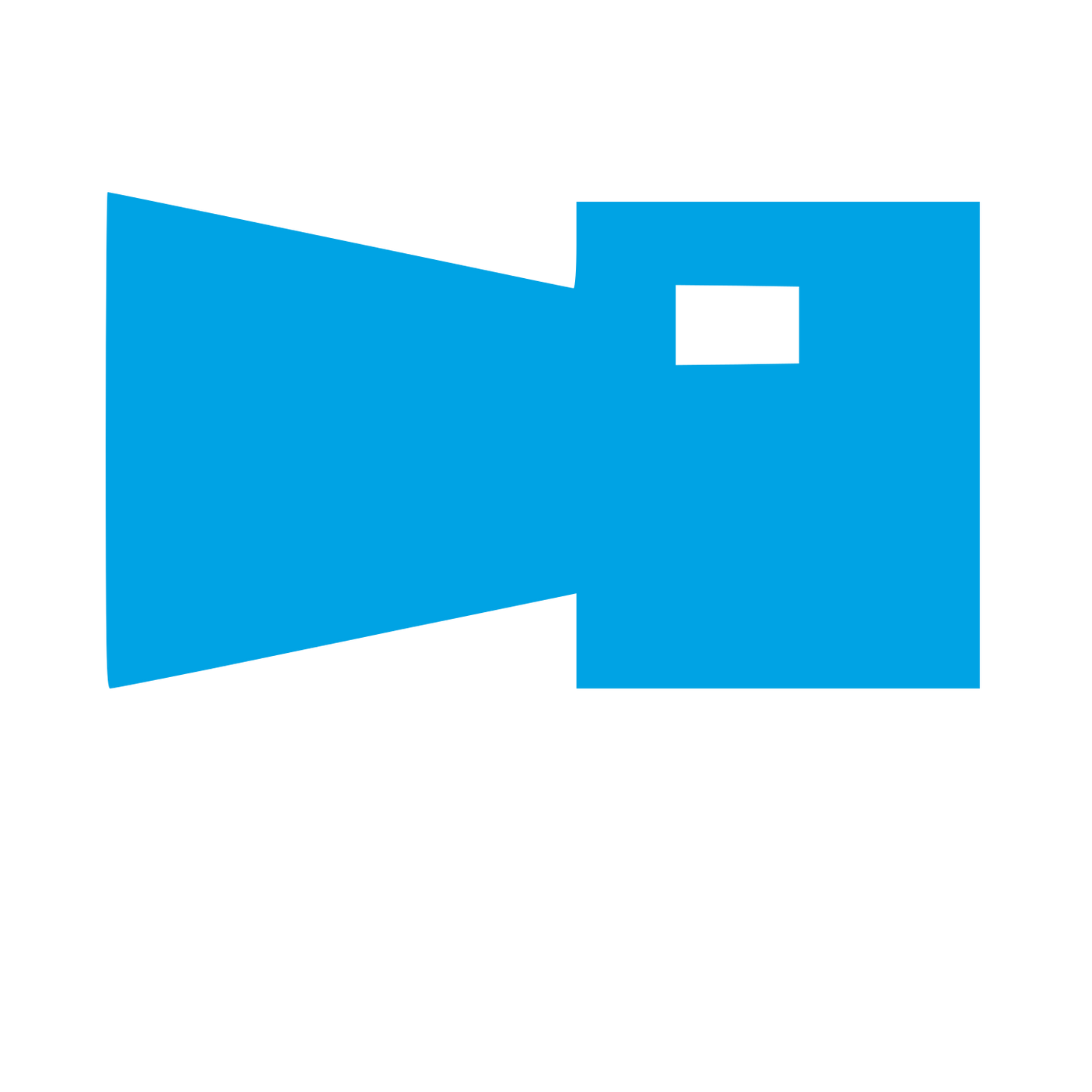 Video Camera Silhouette Logo #00a3e4