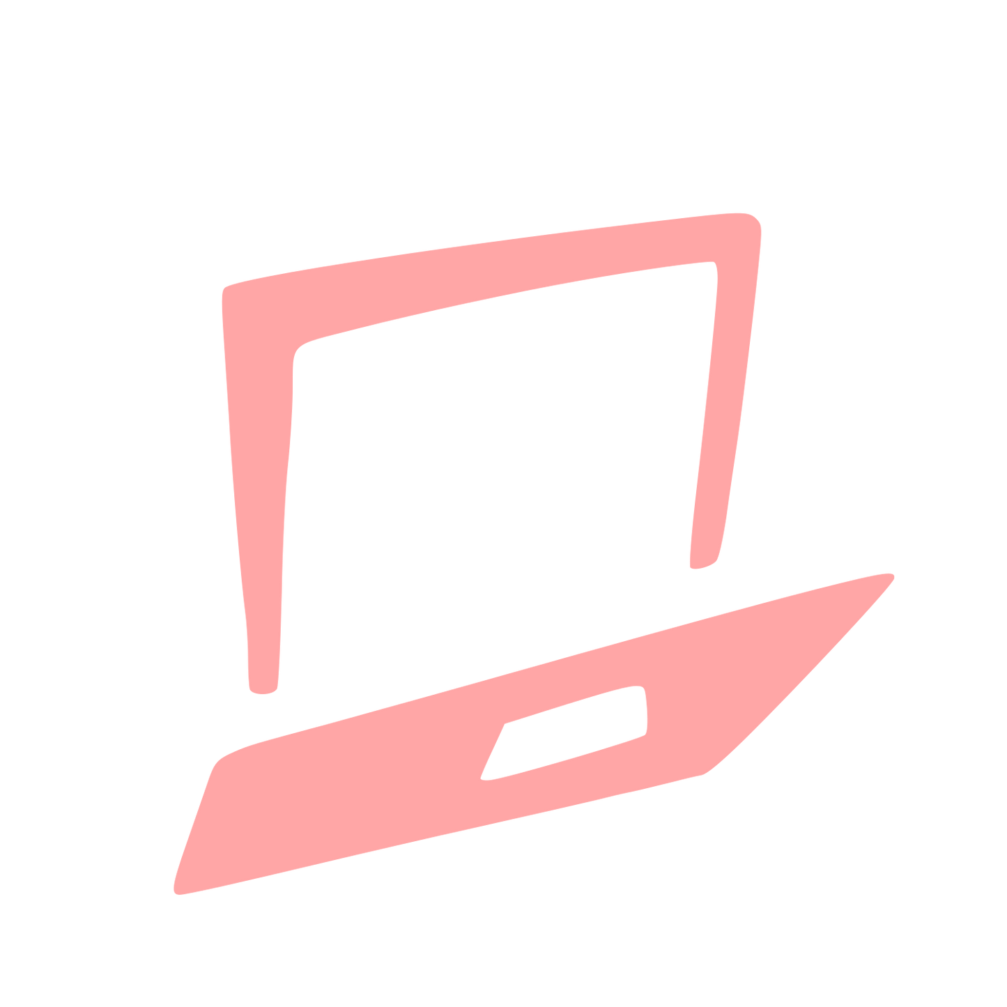 Hand-Drawn Laptop Logo #ffa6a6