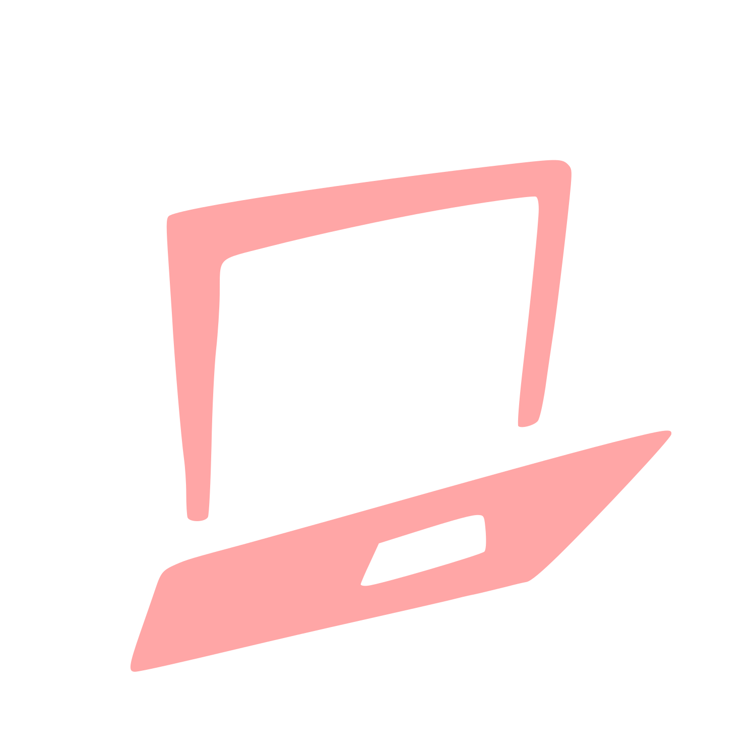 Hand-Drawn Laptop Logo #ffa6a6