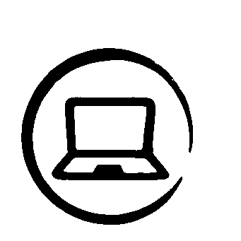Hand-Drawn Laptop Circle Logo