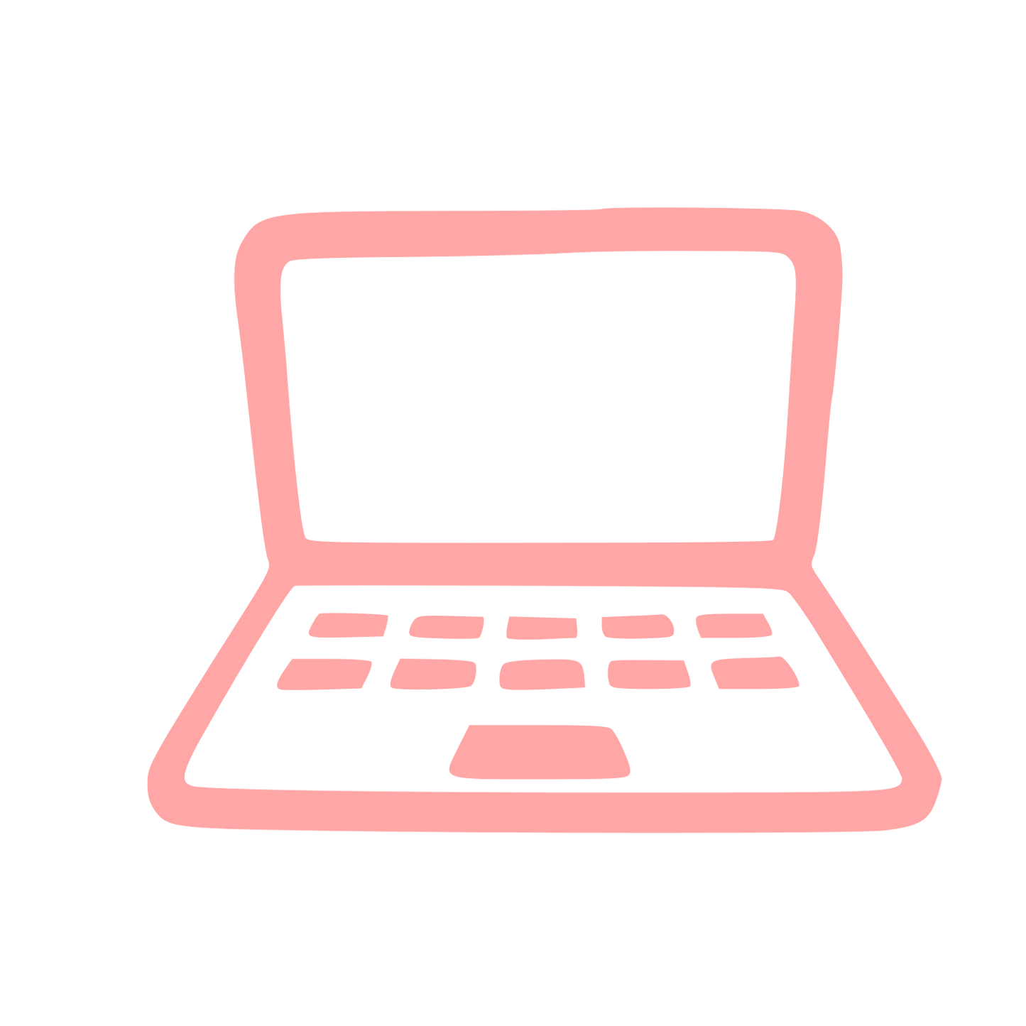 Hand-Drawn Laptop Logo #ffa6a6
