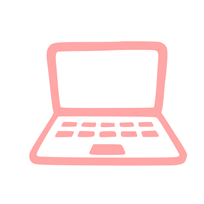 Hand-Drawn Laptop Logo #ffa6a6