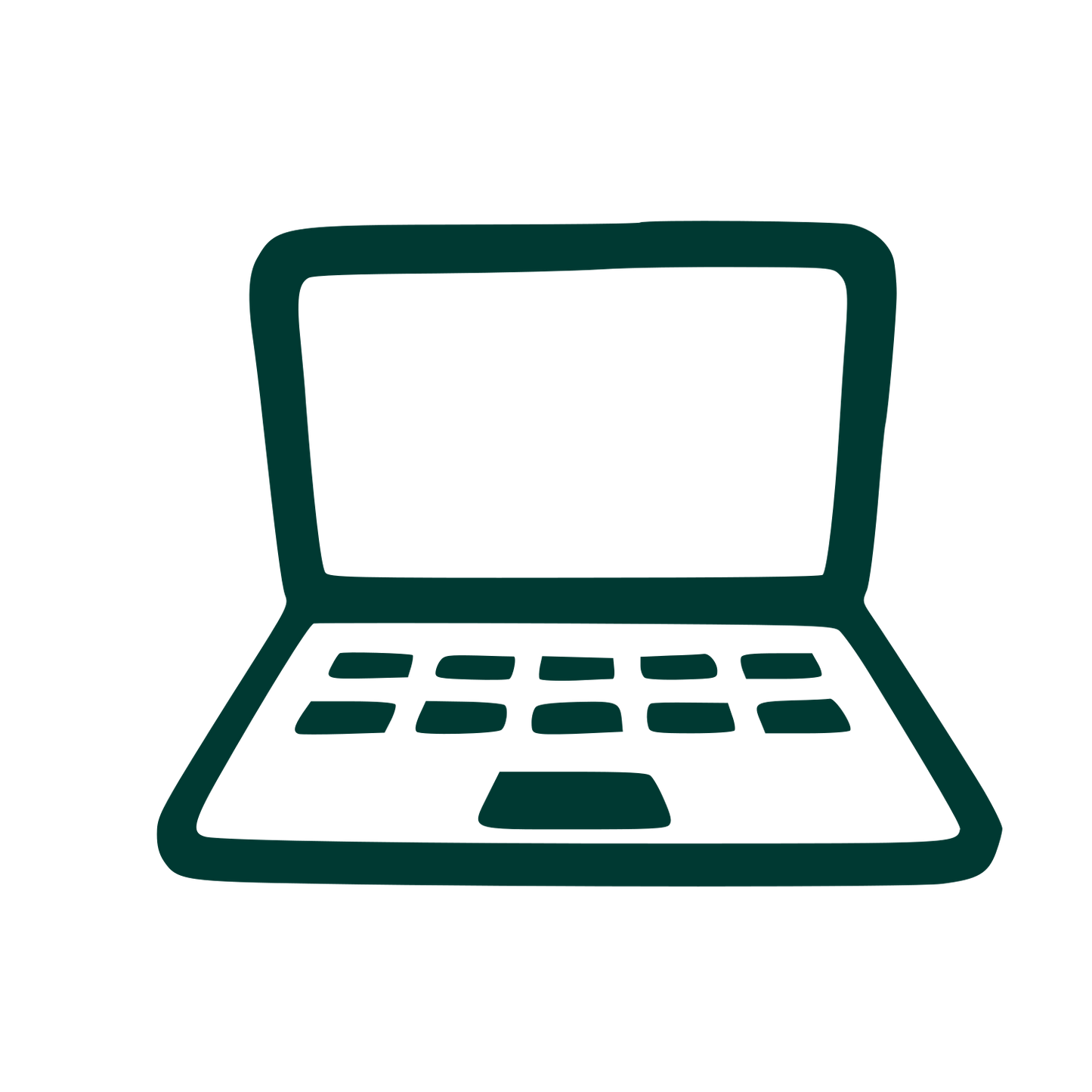 Hand-Drawn Laptop Logo #003932