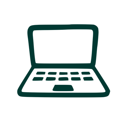 Hand-Drawn Laptop Logo #003932