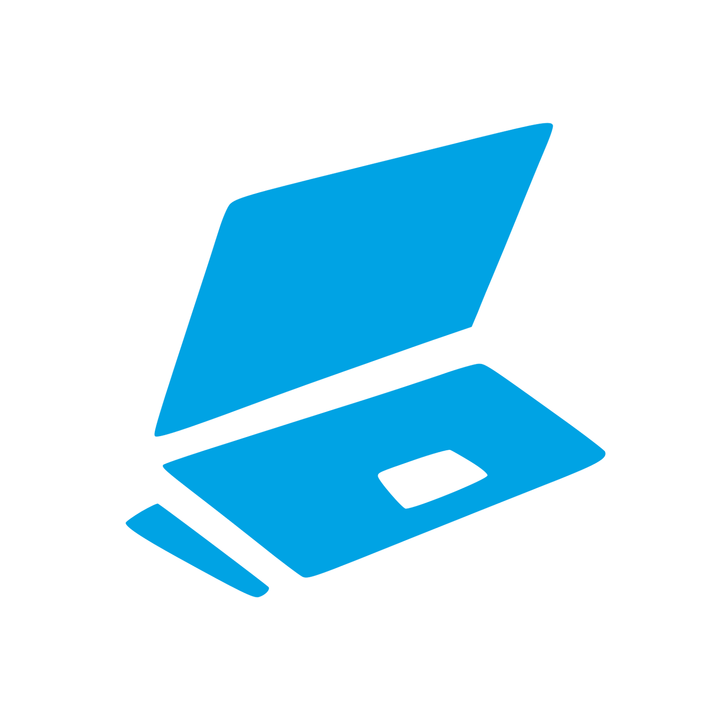 Laptop Computer Logo #00a3e4