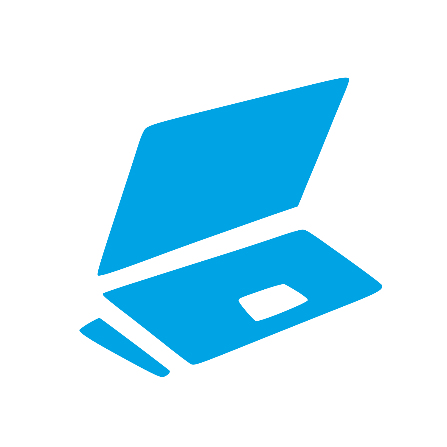 Laptop Computer Logo #00a3e4