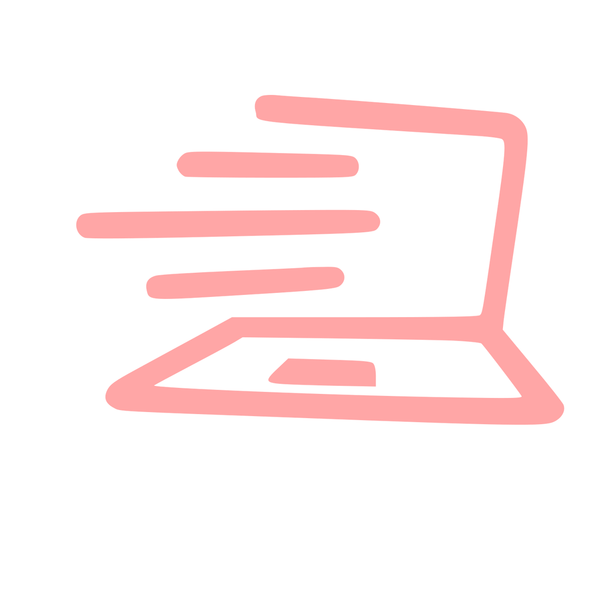 Fast Laptop Hand-Drawn Logo #ffa6a6
