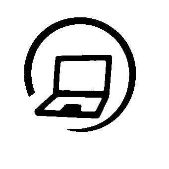 Hand-Drawn Laptop Circle Logo