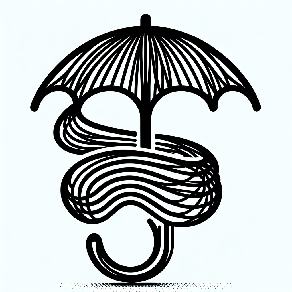 Umbrella and Lines Logo