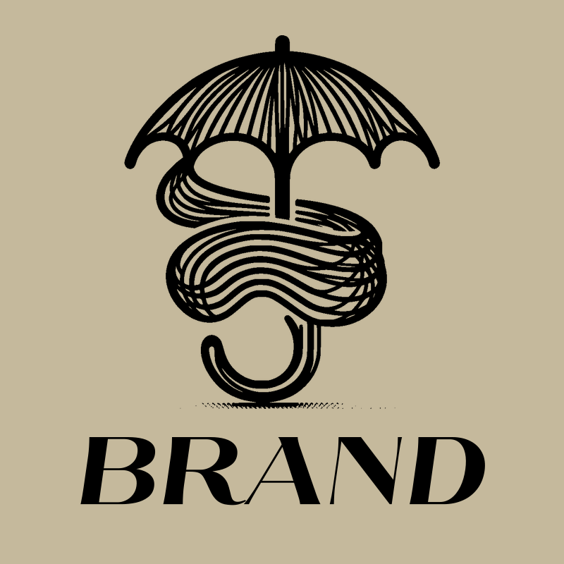 Umbrella and Lines Logo preview