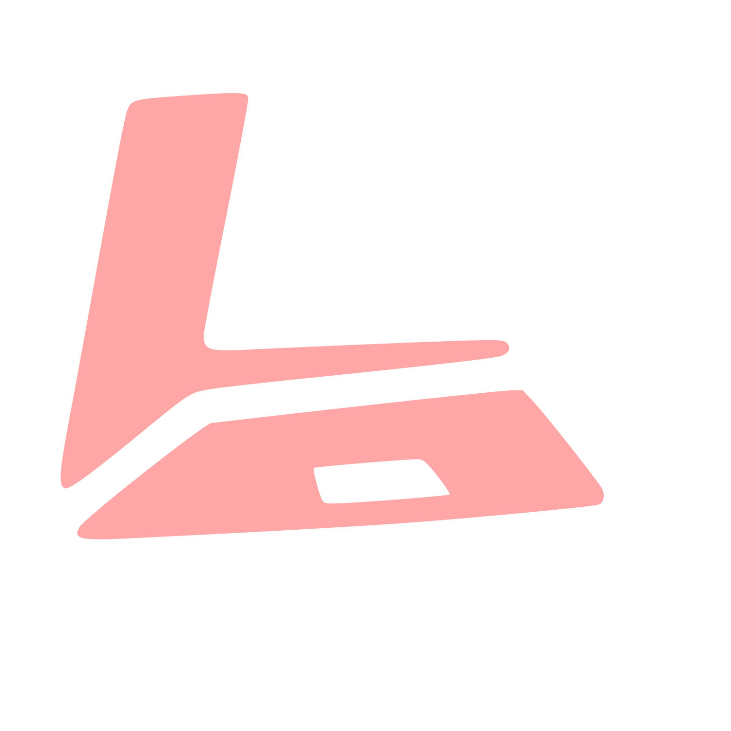 Hand-Drawn Laptop Logo #ffa6a6