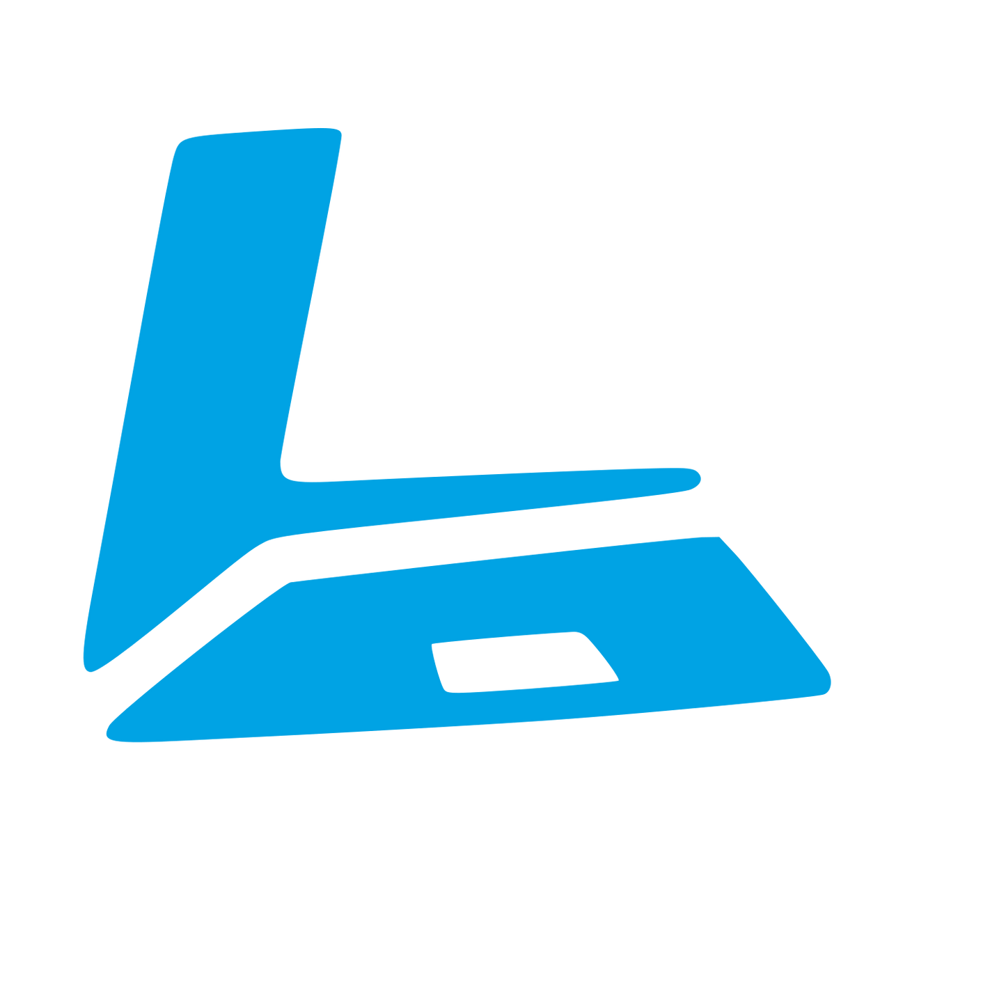 Hand-Drawn Laptop Logo #00a3e4