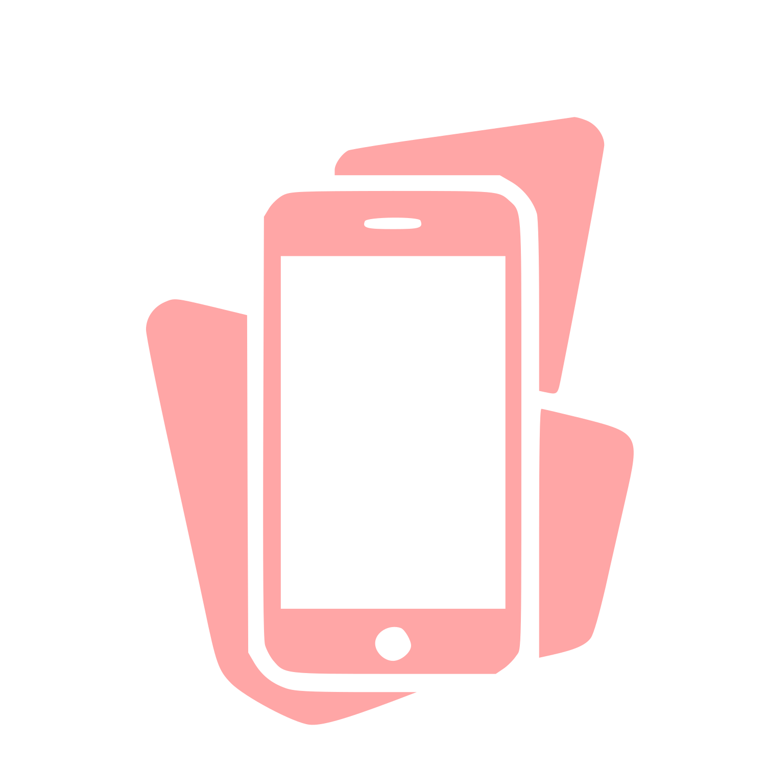 Layered Overlap Smartphone Logo #ffa6a6