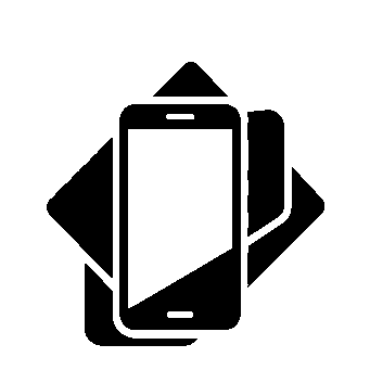 Layered Smartphone Overlap Logo