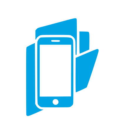 Layered Overlap Smartphone Logo #00a3e4