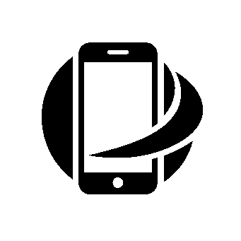 Smartphone Swoosh Circle Logo