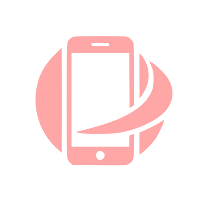 Smartphone Swoosh Circle Logo #ffa6a6