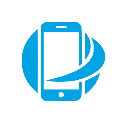 Smartphone Swoosh Circle Logo #00a3e4