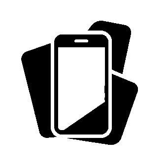 Stacked Phones Overlap Logo