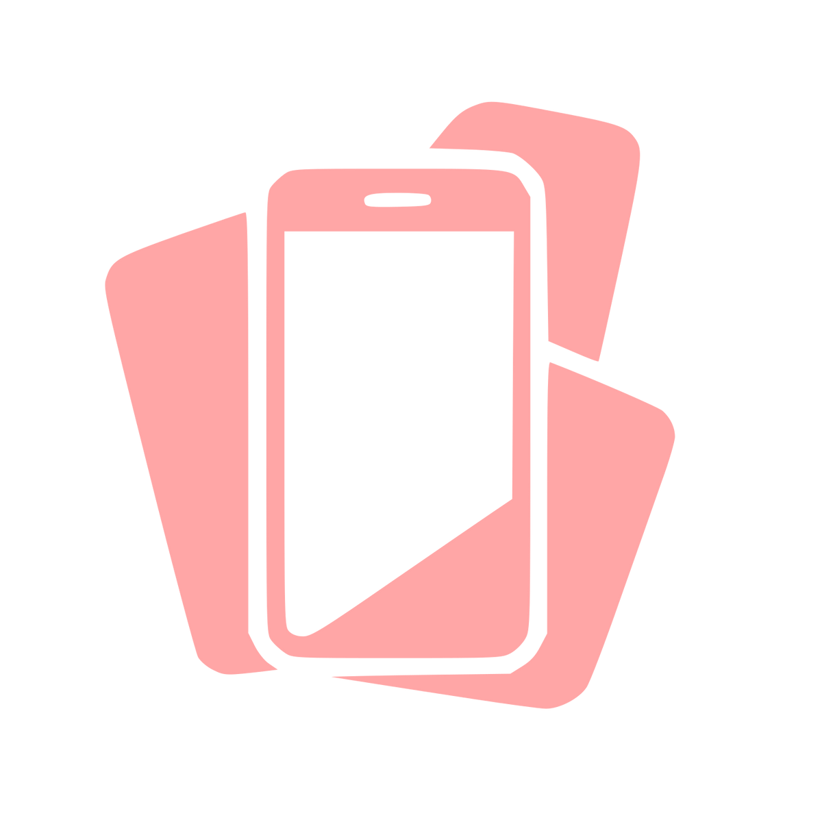 Stacked Phones Overlap Logo #ffa6a6