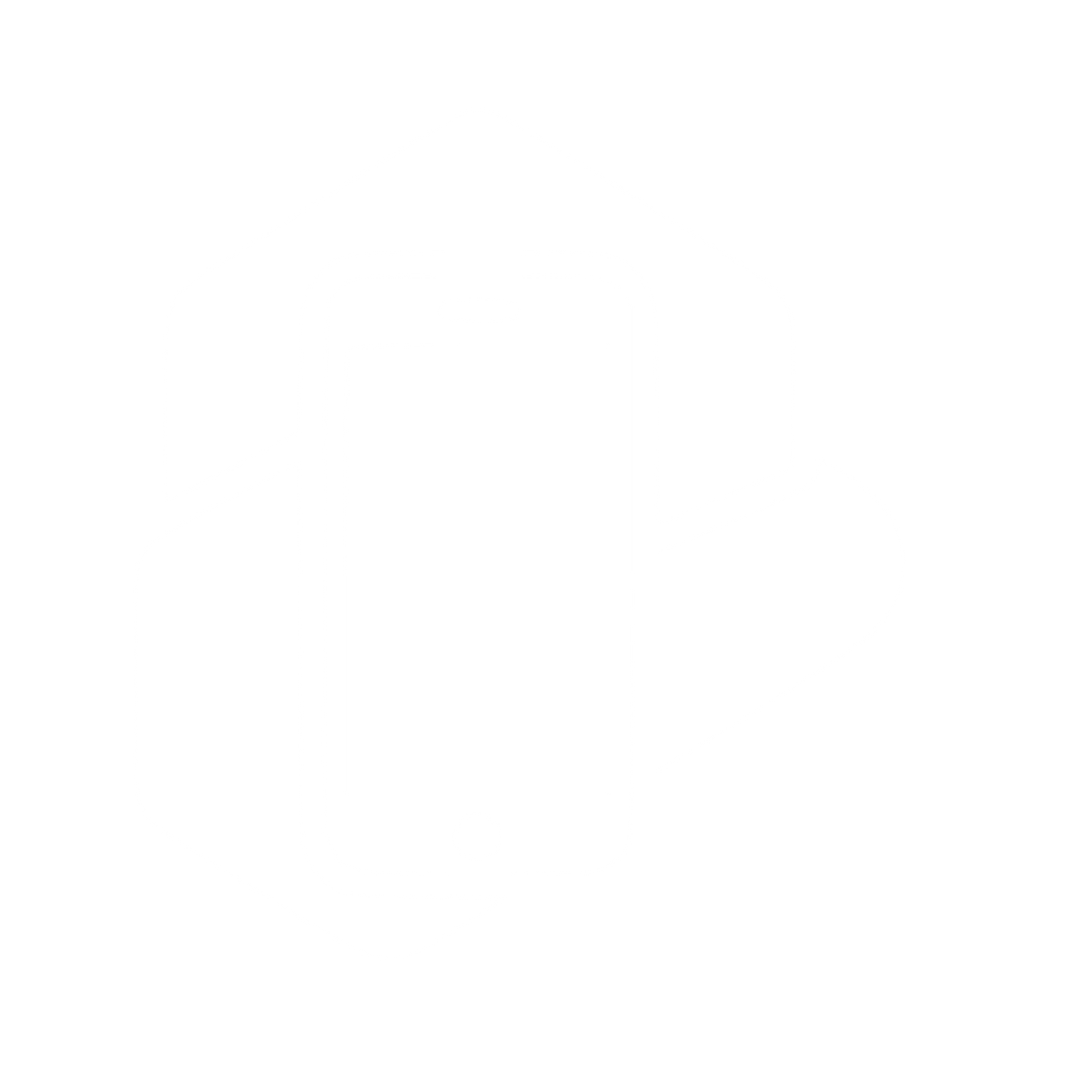 Smartphone Hexagon Overlap Logo #ffffff