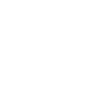 Smartphone Hexagon Overlap Logo #ffffff
