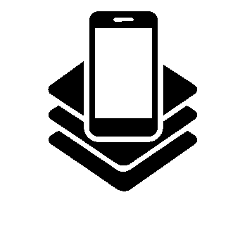 Smartphone Stacked Layers Logo