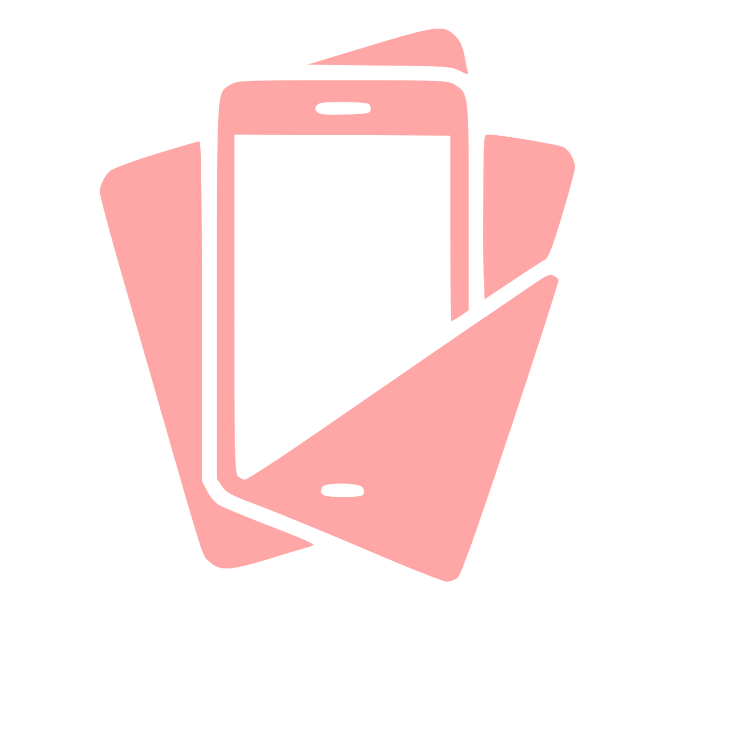 Layered Smartphones Stack Logo #ffa6a6