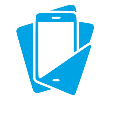 Layered Smartphones Stack Logo #00a3e4