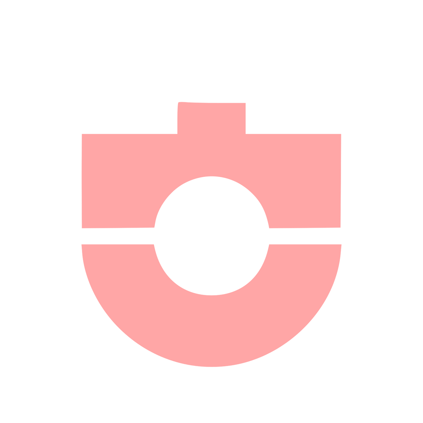 Modernist Camera Lens Logo #ffa6a6