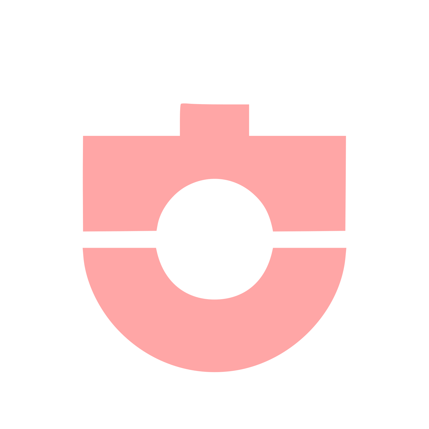 Modernist Camera Lens Logo #ffa6a6