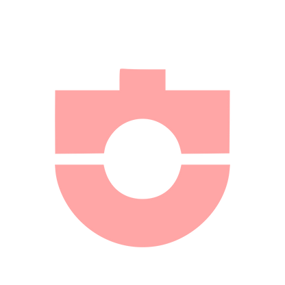 Modernist Camera Lens Logo #ffa6a6