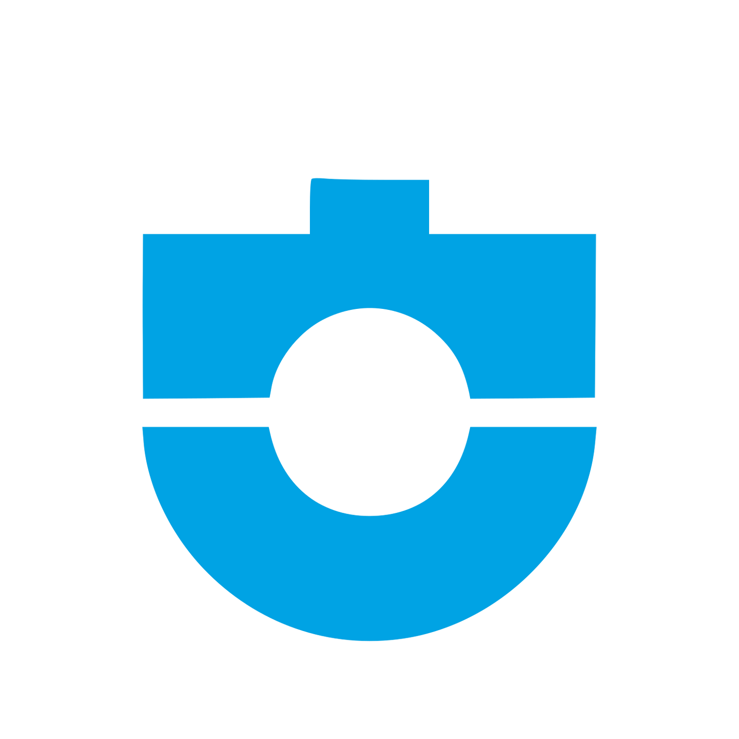 Modernist Camera Lens Logo #00a3e4