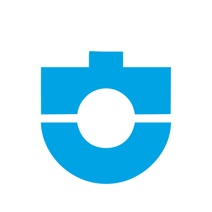 Modernist Camera Lens Logo #00a3e4