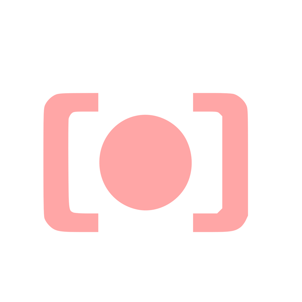 Camera Viewfinder Circle Logo #ffa6a6
