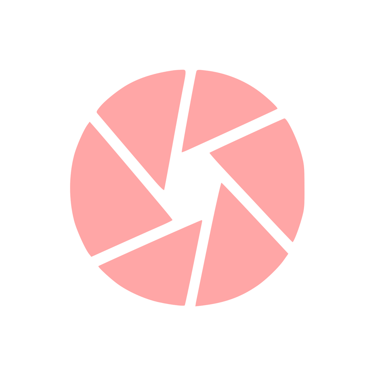Camera Aperture Shutter Logo #ffa6a6