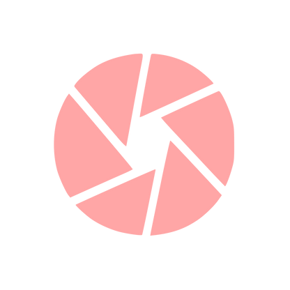 Camera Aperture Shutter Logo #ffa6a6